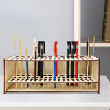 Maxbell Paint Brush Storage Rack Wooden Brush Holder for Storing Paints Storage Rack