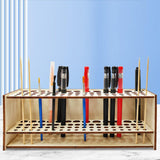 Maxbell Paint Brush Storage Rack Wooden Brush Holder for Storing Paints Storage Rack