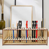 Maxbell Paint Brush Storage Rack Wooden Brush Holder for Storing Paints Storage Rack