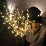 Maxbell 20 LEDs Branch Lamp Romantic Artificial Tree with Light for Home Dorm Indoor Warm Light