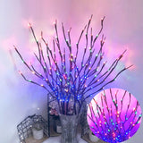 Maxbell 20 LEDs Branch Lamp Romantic Artificial Tree with Light for Home Dorm Indoor Colorful Light