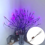 Maxbell 20 LEDs Branch Lamp Romantic Artificial Tree with Light for Home Dorm Indoor Purple Light