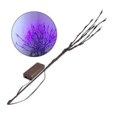 Maxbell 20 LEDs Branch Lamp Romantic Artificial Tree with Light for Home Dorm Indoor Purple Light