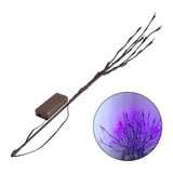 Maxbell 20 LEDs Branch Lamp Romantic Artificial Tree with Light for Home Dorm Indoor Purple Light