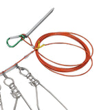 Maxbell Stainless Steel Fishing Stringer with Float Rod Fish Lock Fish Lock Stringer 5m