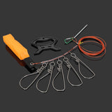 Maxbell Stainless Steel Fishing Stringer with Float Rod Fish Lock Fish Lock Stringer 5m