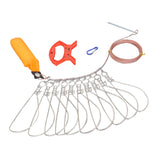 Maxbell Stainless Steel Fishing Stringer with Float Rod Fish Lock Fish Lock Stringer 10m