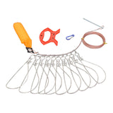 Maxbell Stainless Steel Fishing Stringer with Float Rod Fish Lock Fish Lock Stringer 10m