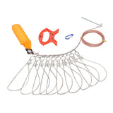 Maxbell Stainless Steel Fishing Stringer with Float Rod Fish Lock Fish Lock Stringer 10m