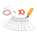 Maxbell Stainless Steel Fishing Stringer with Float Rod Fish Lock Fish Lock Stringer 10m