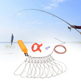 Maxbell Stainless Steel Fishing Stringer with Float Rod Fish Lock Fish Lock Stringer 10m