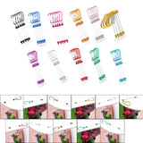 Maxbell 5 Pieces Beadable Carabiner Clips Buckle for Backpack Charms Keychain Making black
