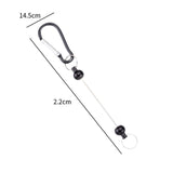 Maxbell 5 Pieces Beadable Carabiner Clips Buckle for Backpack Charms Keychain Making black