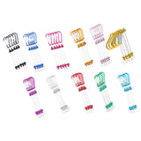 Maxbell 5 Pieces Beadable Carabiner Clips Buckle for Backpack Charms Keychain Making black