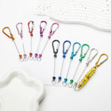 Maxbell 5 Pieces Beadable Carabiner Clips Buckle for Backpack Charms Keychain Making black