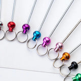 Maxbell 5 Pieces Beadable Carabiner Clips Buckle for Backpack Charms Keychain Making black