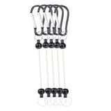 Maxbell 5 Pieces Beadable Carabiner Clips Buckle for Backpack Charms Keychain Making black