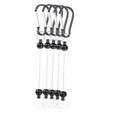 Maxbell 5 Pieces Beadable Carabiner Clips Buckle for Backpack Charms Keychain Making black