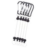 Maxbell 5 Pieces Beadable Carabiner Clips Buckle for Backpack Charms Keychain Making black