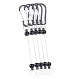 Maxbell 5 Pieces Beadable Carabiner Clips Buckle for Backpack Charms Keychain Making black