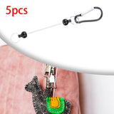 Maxbell 5 Pieces Beadable Carabiner Clips Buckle for Backpack Charms Keychain Making black