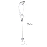 Maxbell 5 Pieces Beadable Carabiner Clips Buckle for Backpack Charms Keychain Making silver