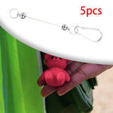 Maxbell 5 Pieces Beadable Carabiner Clips Buckle for Backpack Charms Keychain Making silver