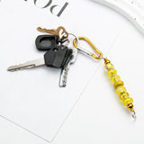 Maxbell 6 Pieces DIY Beadable Carabiner Clips Hardware for DIY Craft Keychain Making
