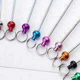 Maxbell 6 Pieces DIY Beadable Carabiner Clips Hardware for DIY Craft Keychain Making
