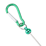Maxbell 6 Pieces DIY Beadable Carabiner Clips Hardware for DIY Craft Keychain Making