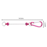 Maxbell 6 Pieces DIY Beadable Carabiner Clips Hardware for DIY Craft Keychain Making