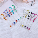 Maxbell 6 Pieces DIY Beadable Carabiner Clips Hardware for DIY Craft Keychain Making