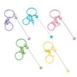 Maxbell 5x Beadable Keychains Bars Accessories Keychain Bars for Beads for Kids Gift