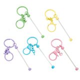 Maxbell 5x Beadable Keychains Bars Accessories Keychain Bars for Beads for Kids Gift