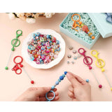 Maxbell 3Pcs Beadable Keychain Bars Crafts Supplies Metal Chain Making Kits for Kids Blue