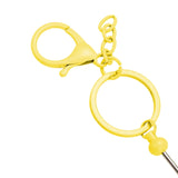 Maxbell 3Pcs Beadable Keychain Bars Crafts Supplies Metal Chain Making Kits for Kids Yellow