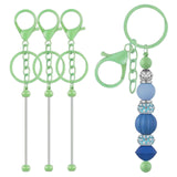 Maxbell 3Pcs Beadable Keychain Bars Crafts Supplies Metal Chain Making Kits for Kids Green