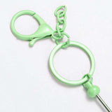 Maxbell 3Pcs Beadable Keychain Bars Crafts Supplies Metal Chain Making Kits for Kids Green