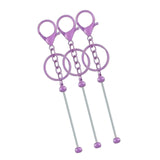 Maxbell 3Pcs Beadable Keychain Bars Crafts Supplies Metal Chain Making Kits for Kids Purple