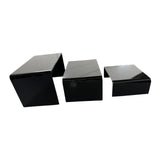 Maxbell 3 Pieces Acrylic Display Stand Shelf for Action Figure Collectibles Cupcakes black
