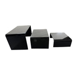 Maxbell 3 Pieces Acrylic Display Stand Shelf for Action Figure Collectibles Cupcakes black