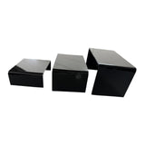 Maxbell 3 Pieces Acrylic Display Stand Shelf for Action Figure Collectibles Cupcakes black