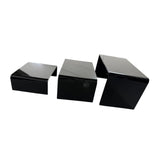 Maxbell 3 Pieces Acrylic Display Stand Shelf for Action Figure Collectibles Cupcakes black