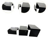 Maxbell 3 Pieces Acrylic Display Stand Shelf for Action Figure Collectibles Cupcakes black