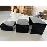 Maxbell 3 Pieces Acrylic Display Stand Shelf for Action Figure Collectibles Cupcakes black
