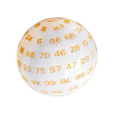 Maxbell 100 Sided Dice Acrylic Compact Large D100 Dice for Board Game Table Game Yellow