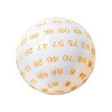 Maxbell 100 Sided Dice Acrylic Compact Large D100 Dice for Board Game Table Game Yellow
