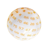 Maxbell 100 Sided Dice Acrylic Compact Large D100 Dice for Board Game Table Game Yellow