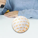 Maxbell 100 Sided Dice Acrylic Compact Large D100 Dice for Board Game Table Game Yellow