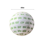 Maxbell 100 Sided Dice Acrylic Compact Large D100 Dice for Board Game Table Game Green
